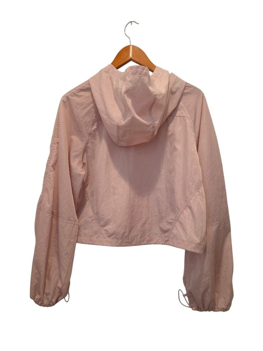 Lululemon Pink Haze Scuba Cropped Water-Repellent Anorak Hooded Jacket Sz 10 - Picture 3 of 14